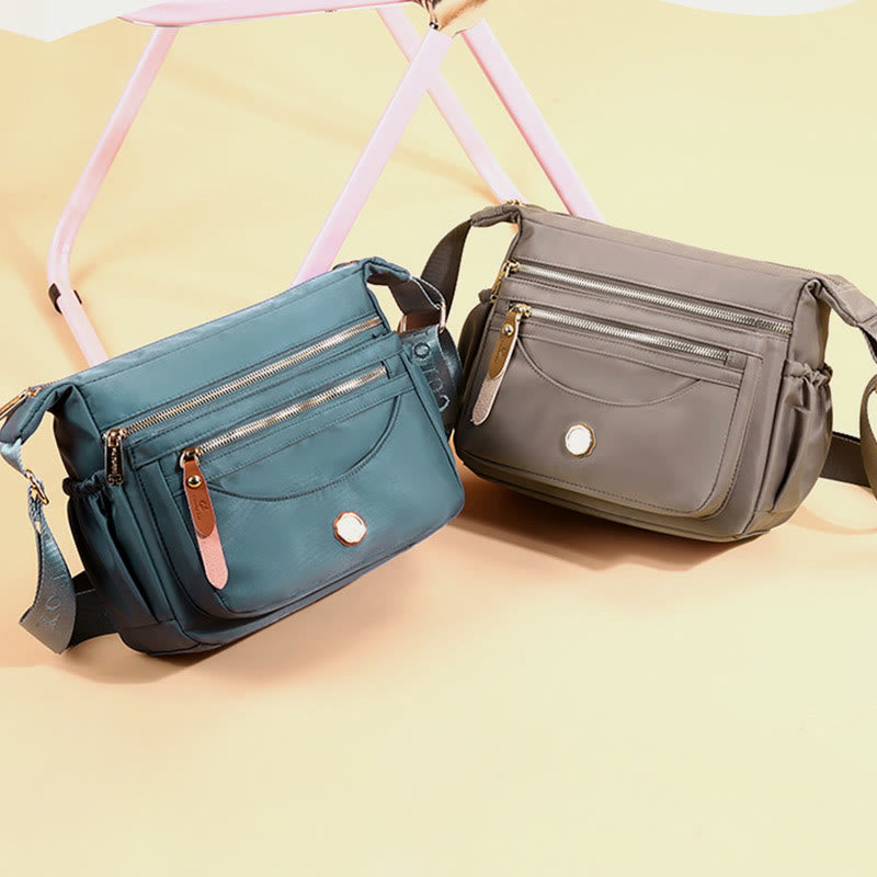 Women’s Minimalist Nylon Crossbody Bag – Water-Resistant Lightweight Daypack