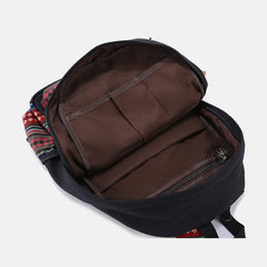 Colorful Stripe Custom Canvas Backpack for Women – Sporty Student Daypack