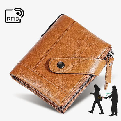 Genuine Leather RFID Small Wallet – Compact and Secure
