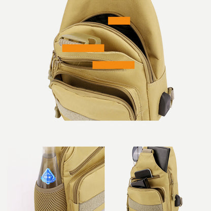 Sling Bag for Men – Canvas Casual Sports Large Chest Bag