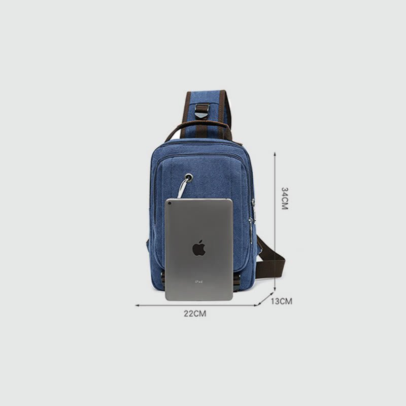 Men's Retro Sling Bag – Outdoor Casual Crossbody Chest Bag for Travel & Sport - VOTVO