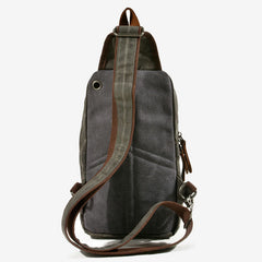 Canvas Sling Bag Shoulder Chest Pack for Men – Travel Hiking Crossbody Daypack