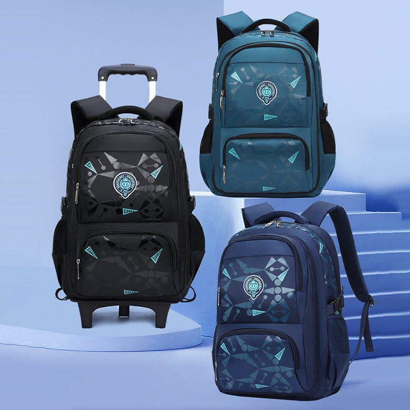 Rolling Wheels Backpack for Teens & Students – Multifunctional Travel Bookbag with Adjustable Straps - VOTVO