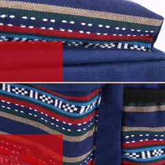 Colorful Stripe Custom Canvas Backpack for Women – Sporty Student Daypack