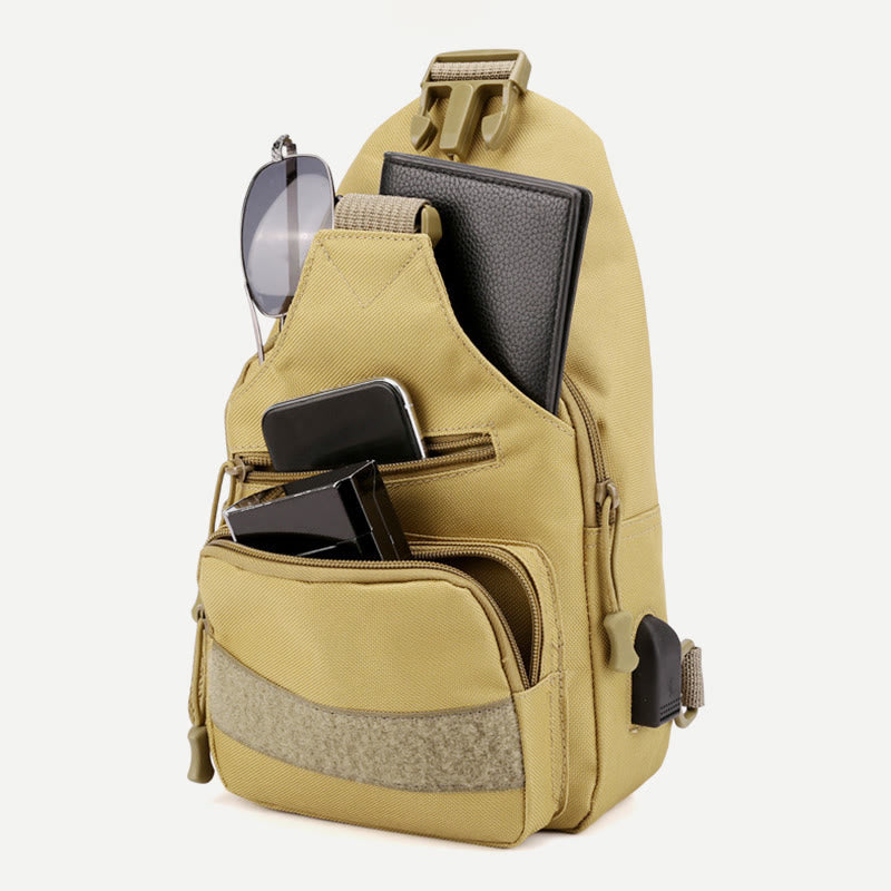 Sling Bag für Herren – Canvas Casual Sports Große Brusttasche