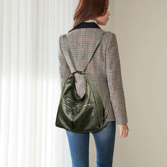 3 - Way Use Backpack Multi - Pocket Leather Zip Crossbody Shoulder Bag - VOTVO