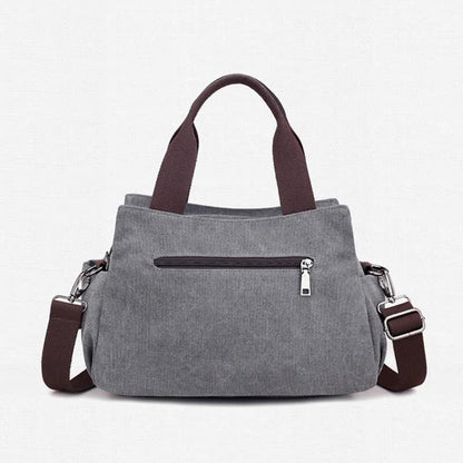 Women's Canvas Hobo Handbag – Multi-Pocket Shoulder Tote & Crossbody Bag