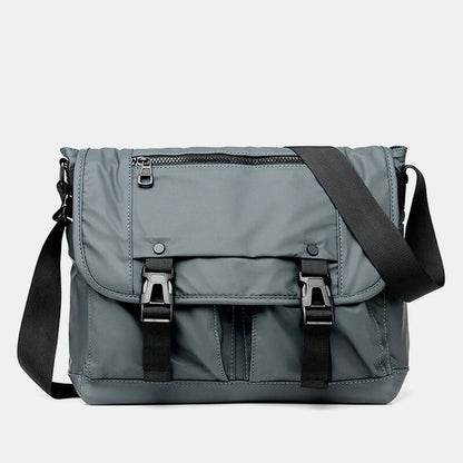 Vintage Waterproof Multi-Pocket Messenger Bag – Durable Nylon Crossbody Bag for Men