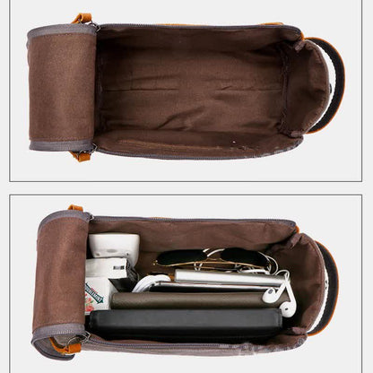 Retro Canvas Storage Makeup Pouch – Travel Toiletry Bag for Women & Men