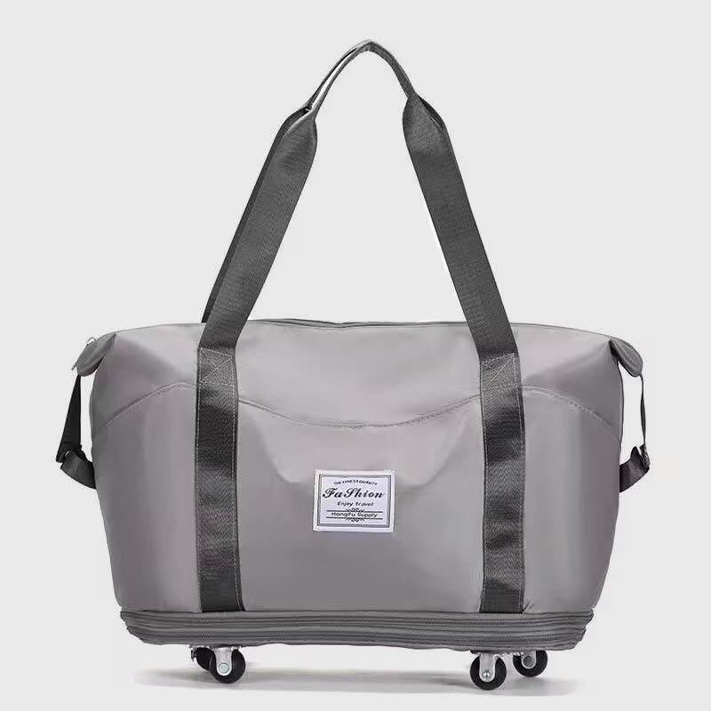 Tote Bag for Travel with Pull Rod & Oblique Folding Storage – Large Capacity Nylon Travel Sleeve - VOTVO