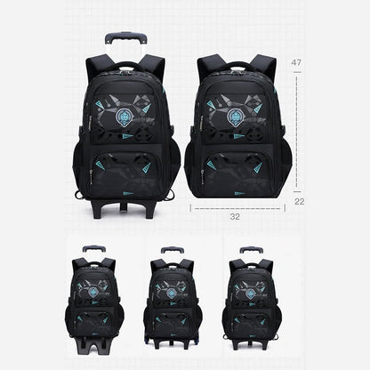 Rolling Wheels Backpack for Teens & Students – Multifunctional Travel Bookbag with Adjustable Straps - VOTVO