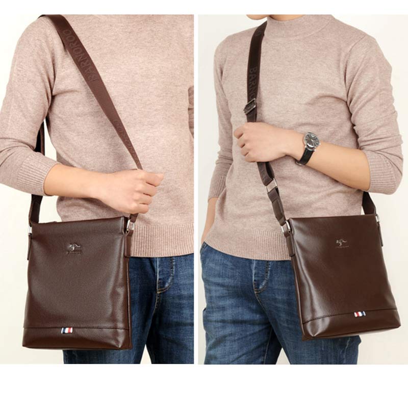 Men's Messenger Bag – Soft PU Leather Crossbody Sling Pack for Travel, Business & Daily Use
