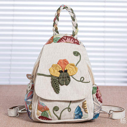 Multifunctional Large Capacity Floral Printed Canvas Backpack | Stylish & Practical for Travel, School, and Daily Use - VOTVO