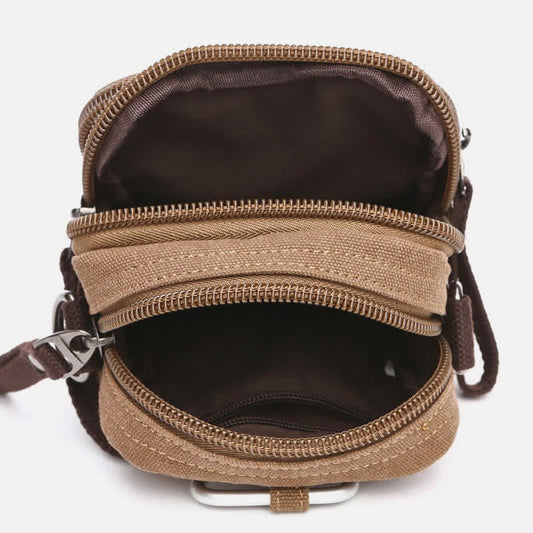 Belt Loop Holster Phone Purse - Small Canvas Crossbody Side Shoulder Bag - VOTVO