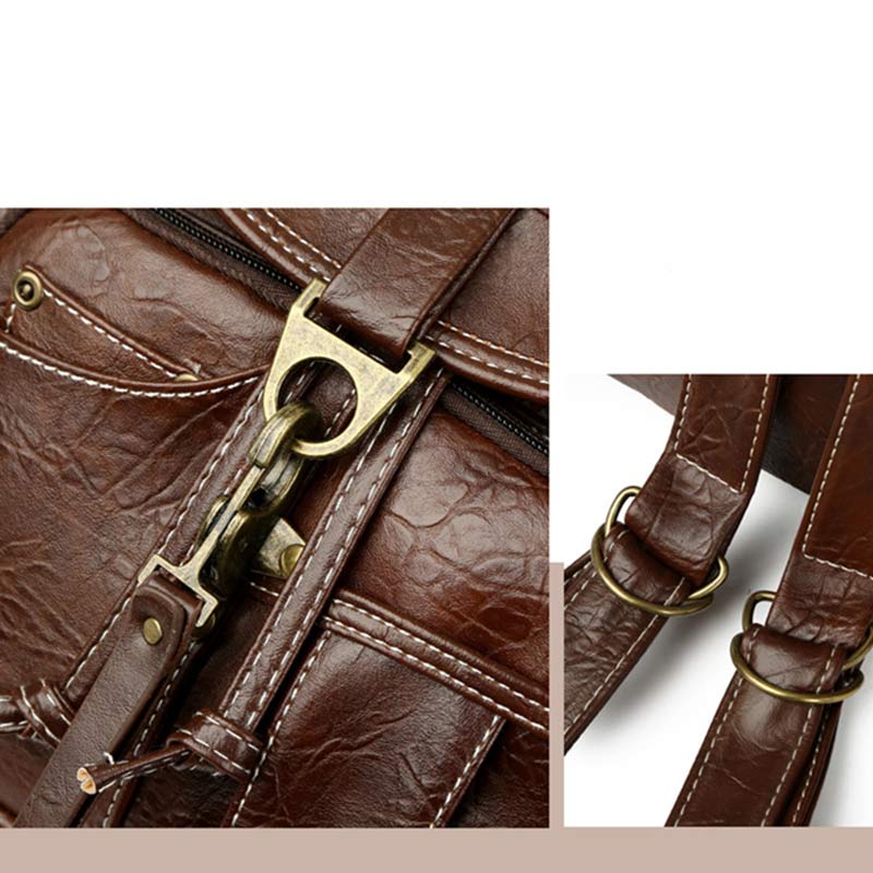 Vegan Leather Backpack for Women – Vintage Casual Daypack Purse for Ladies & Girls
