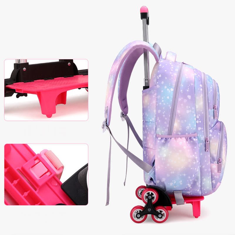 Durable Nylon Rolling Backpack for Kids – School Bag with Wheels, Adjustable Straps - VOTVO