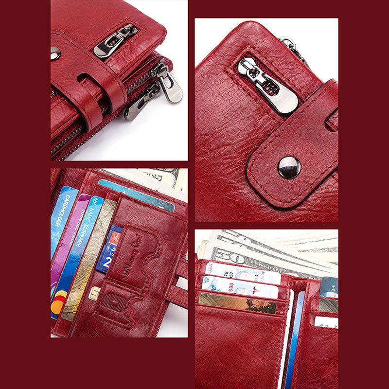RFID Multifunctional LargeCapacity Genuine Leather Wallet - VOTVO