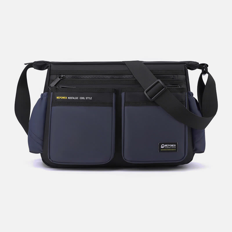 Classic Travel Satchel for Men – Durable Nylon, Large Crossbody Bag