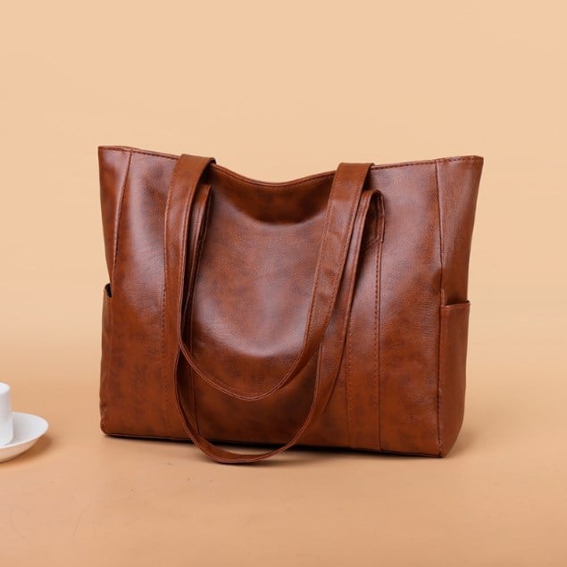 Solid color simple Large Capacity Tote Bag