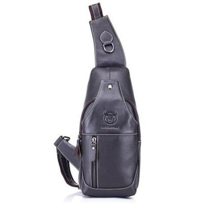 Men's Genuine Leather Sling Bag – Vintage Crossbody Backpack, Waterproof and Durable - VOTVO