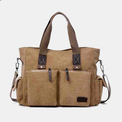 Casual Canvas Laptop Tote Bag for Men & Women – Work Handbag with Adjustable Strap