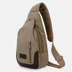 Canvas Sling Bag for Men - Outdoor Travel & Camping Chest Day Pack