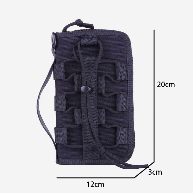 Casual Large Capacity Nylon Wallet for Men – Zipper Closure, Multiple Compartments