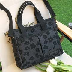 Floral Cute Printing Crossbody Purse – Large Canvas Handbag for Commuting - VOTVO