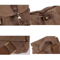 Canvas Backpack for Women & Girls – Vintage Drawstring School & Travel Rucksack