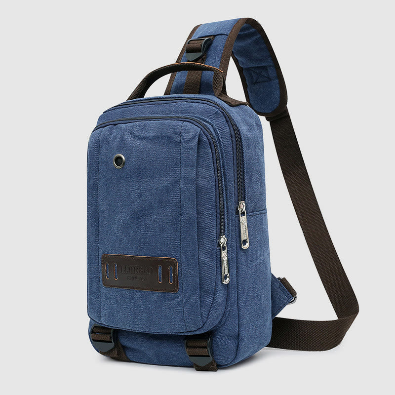 Men's Retro Sling Bag – Outdoor Casual Crossbody Chest Bag for Travel & Sport