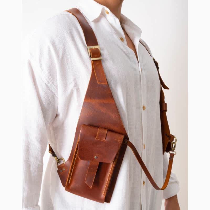 Medieval Underarm Shoulder Holster Phone Bag Wallet Pocket Card Holder - VOTVO