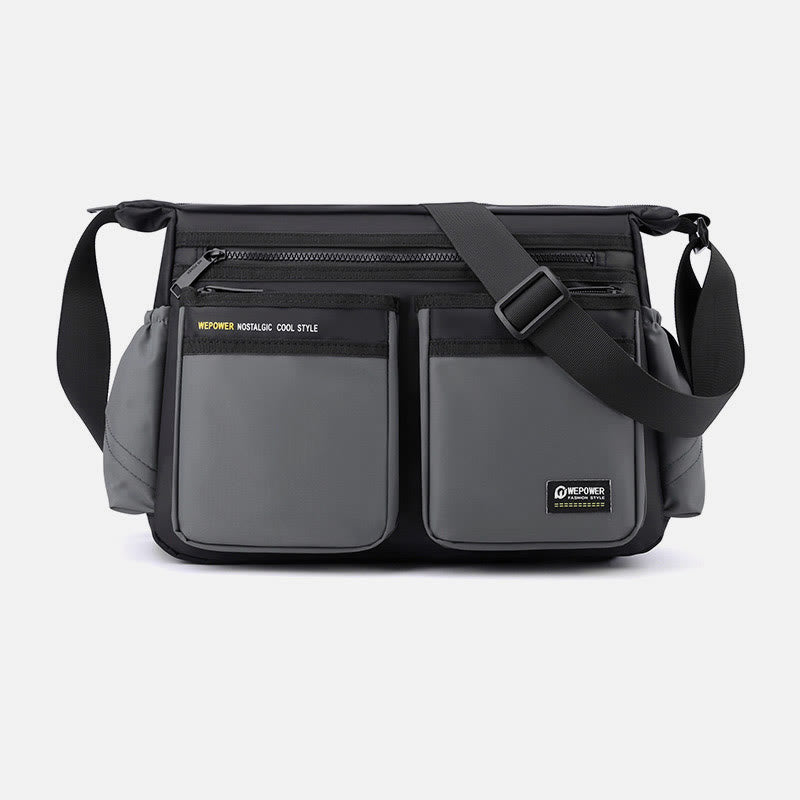 Classic Travel Satchel for Men – Durable Nylon, Large Crossbody Bag
