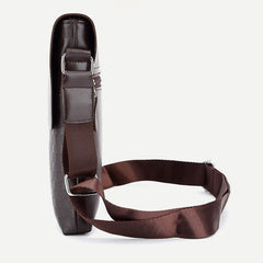 Small Messenger Bag for Men Plaid PU Leather Crossbody Shoulder Bag - VOTVO