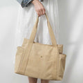 Large Capacity Canvas Shoulder Tote Bag – Multi - Pocket Handbag for Shopping, Travel & Everyday Use - VOTVO