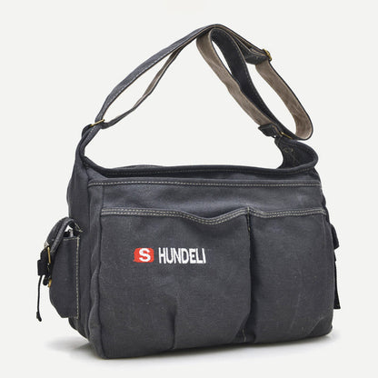 Messenger Bag for Men - Vintage Canvas Large Crossbody Kit