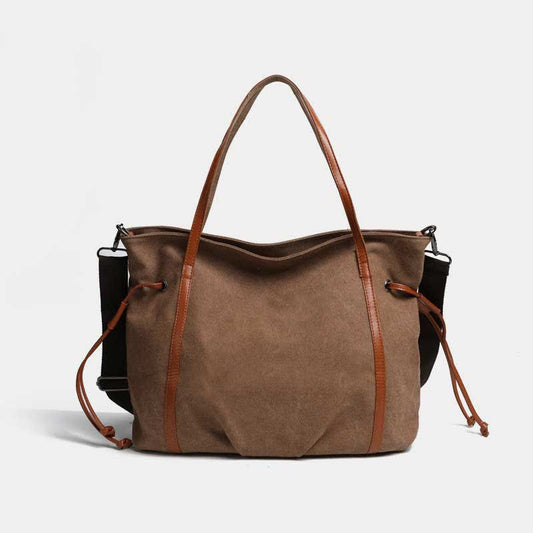 Vintage Casual Hobo Bag – Spacious Canvas Shoulder Tote for Daily Use & Travel
