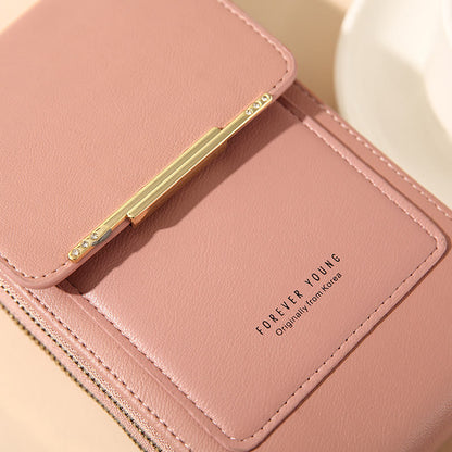 Lightweight Leather Phone Purse - Mini Crossbody Shoulder Bag & Cell Phone Pouch for Women