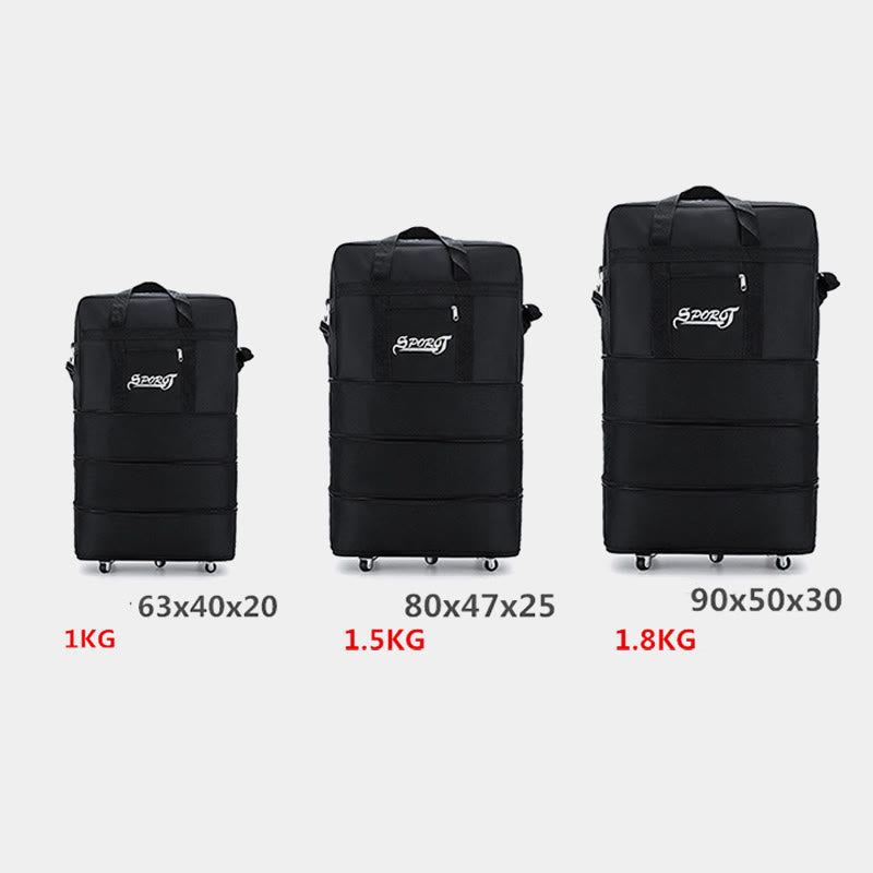 Multifunctional Large Capacity Rolling Tote Crossbody Handbag for Travel – Versatile Nylon Tote Bag