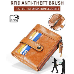 Herren RFID Anti-Diebstahl Retro Geldbörse – Echtes Leder, Sicher &amp; Stilvoll