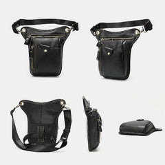 Genuine Leather Retro Sport Waist Bag – Classic Style Meets Practical Functionality - VOTVO