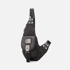 Multifunktionale Canvas-Brusttasche für Herren – Freizeit-Umhängetasche zum Reiten