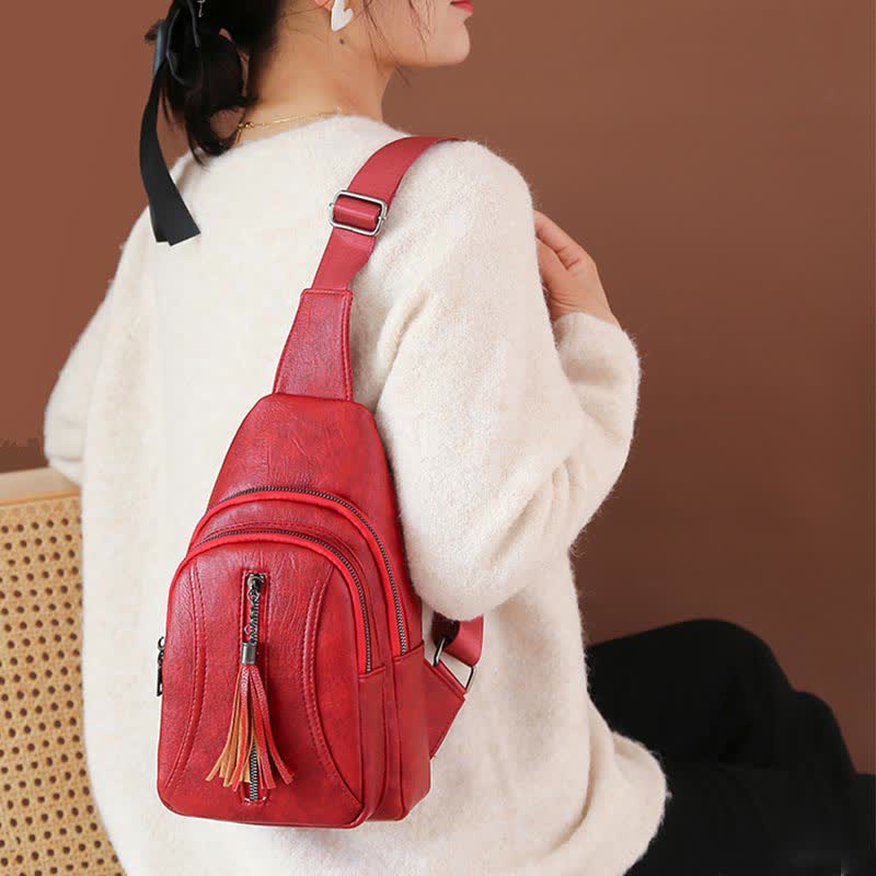 Fashionable Waterproof Sling Bag for Women - Crossbody Purse with Adjustable Strap