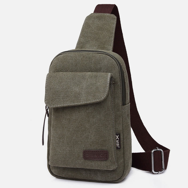 Sling Bag für Herren – Multifunktionale Outdoor-Sport-Brusttasche aus Canvas