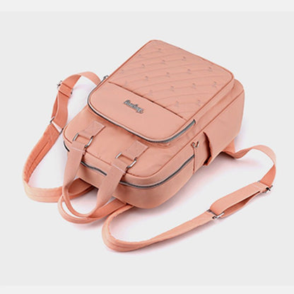 Lightweight Embossed Embroidery Backpack with USB Charging Port – Perfect for Women on the Go - VOTVO
