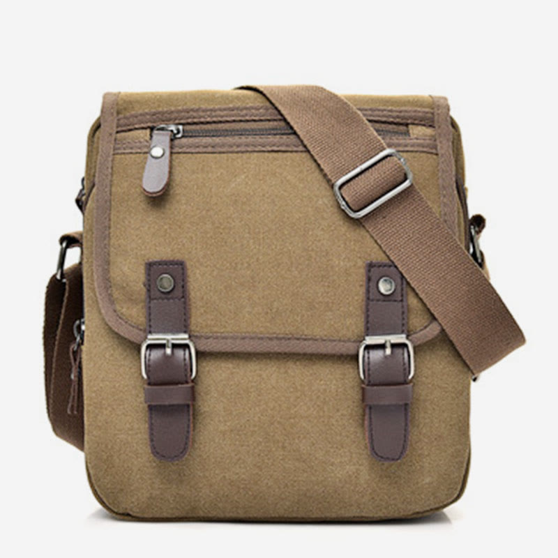 Retro Canvas Messenger Bag for Men – Crossbody Shoulder Bag for Business & Travel