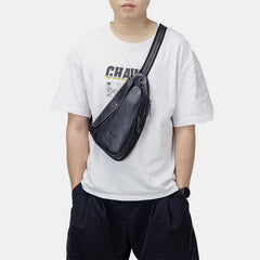 Anti - theft Slim Sling Bag for Men | Genuine Leather Crossbody Chest Bag - VOTVO