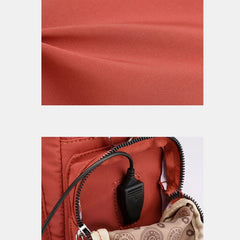 3 - Way Use Backpack with USB Charging Port – Versatile Nylon Travel & School Bag for Women - VOTVO