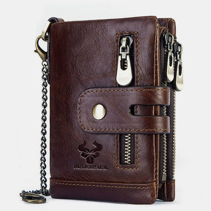 RFID Multifunctional LargeCapacity Genuine Leather Wallet - VOTVO