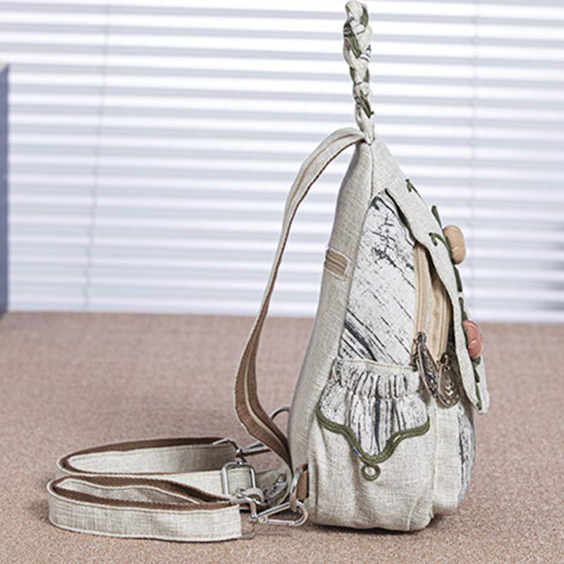 Multifunctional Large Capacity Floral Printed Canvas Backpack | Stylish & Practical for Travel, School, and Daily Use - VOTVO