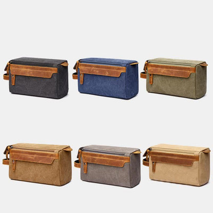 Retro Canvas Storage Makeup Pouch – Travel Toiletry Bag for Women & Men